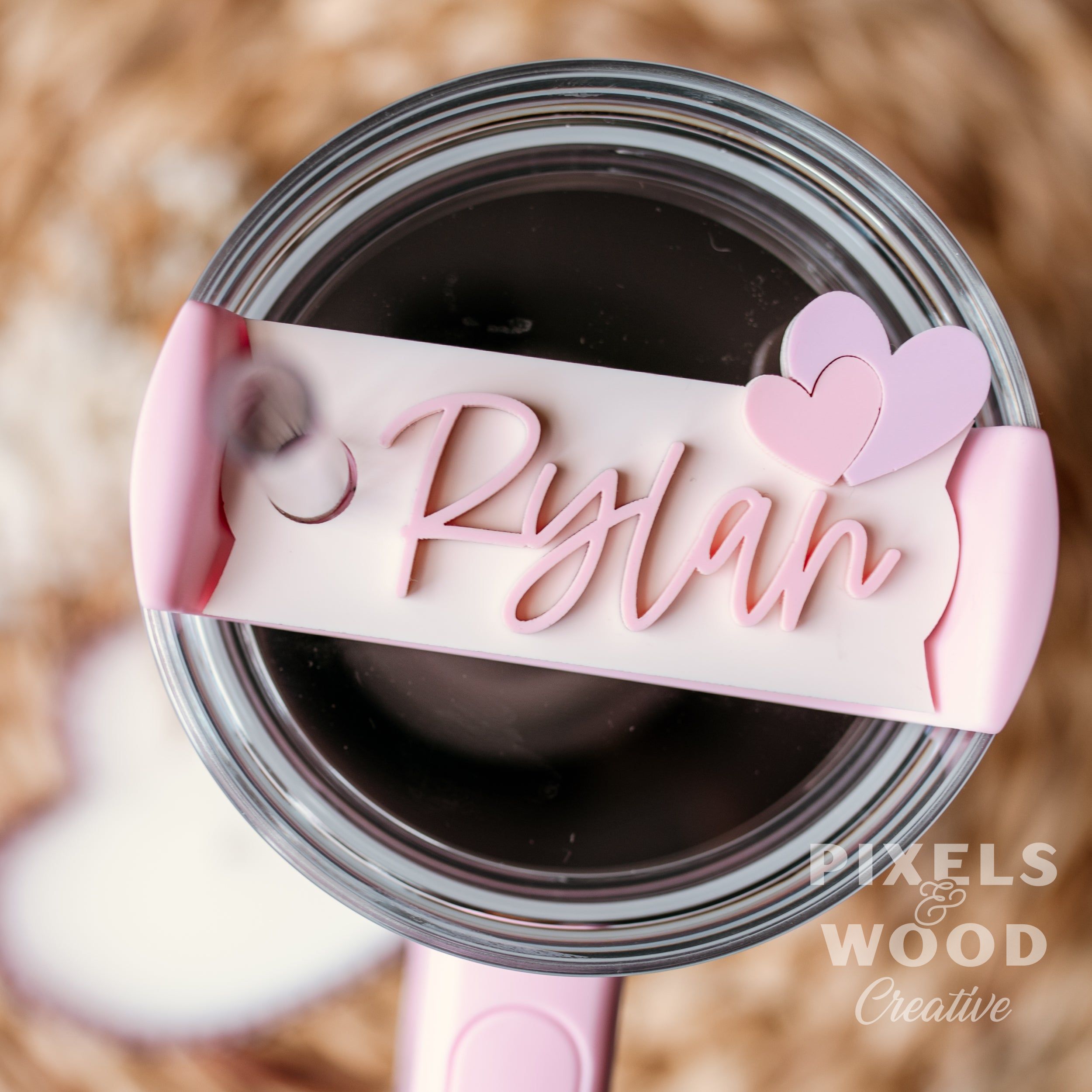 Personalized Stanley Cup - Valentine Heart Stanley Name Tag – Festive Gal