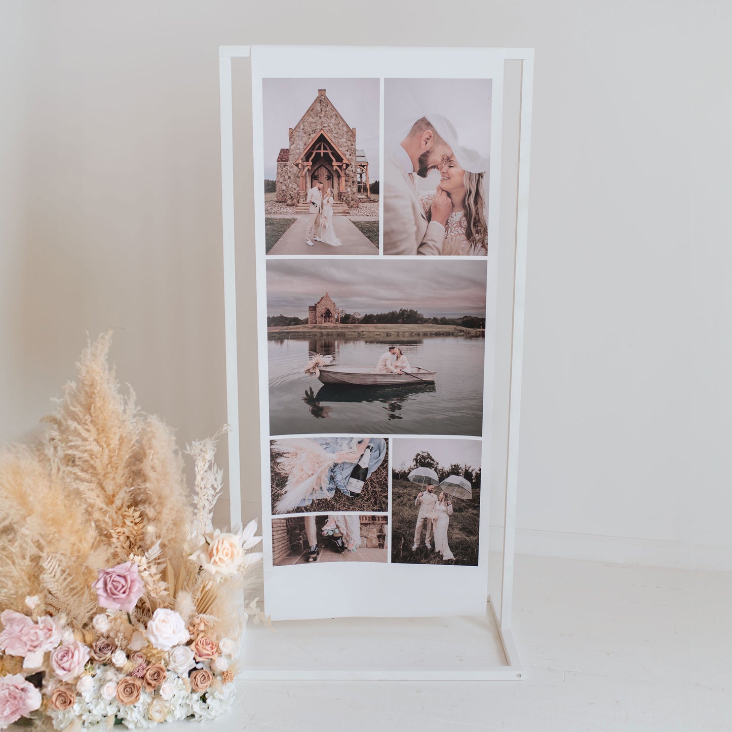 Floor Standing Printed Canvas Wedding Sign (with or without Stand)