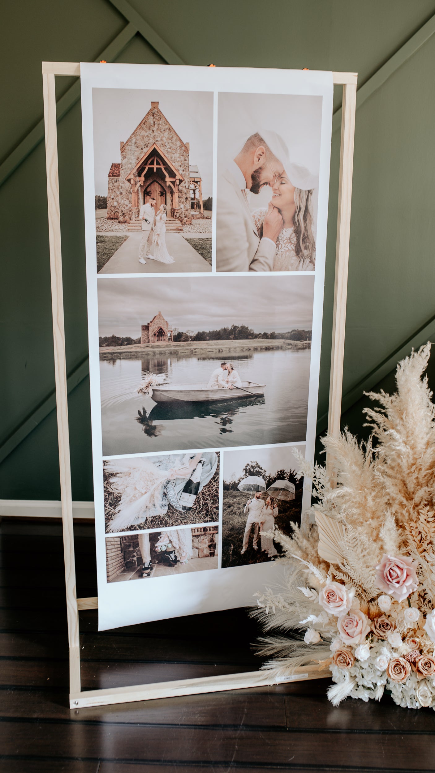 Floor Standing Printed Canvas Wedding Sign (with or without Stand)