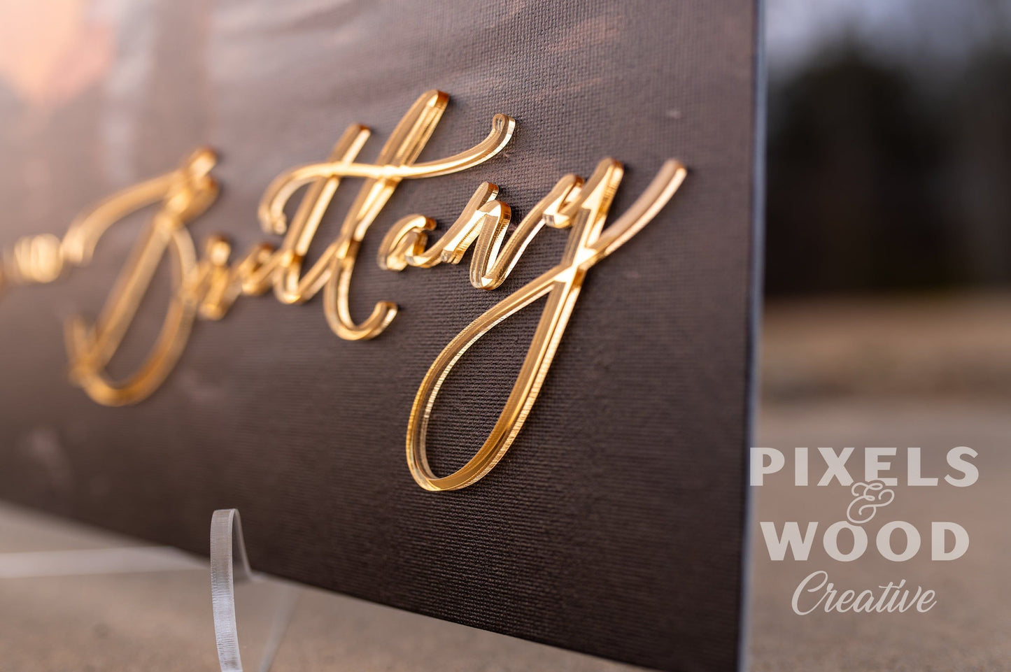 Printed Canvas Photo Panel with Custom Lettering