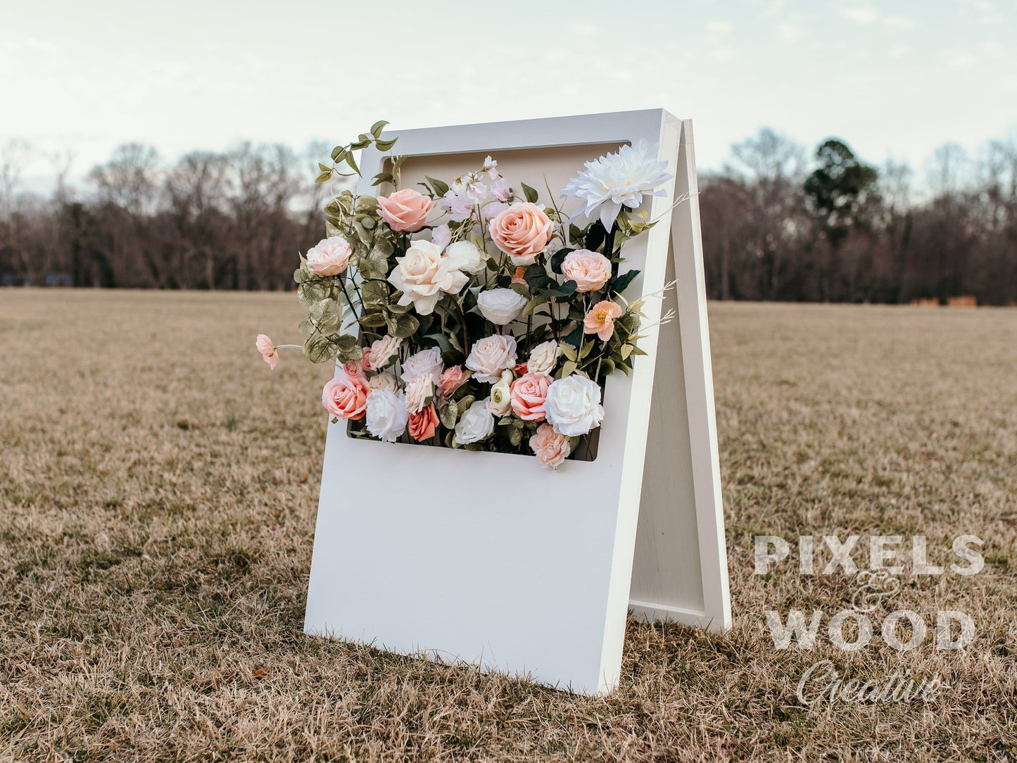 RENTAL Polaroid A-Frame Flower Box Sign - Welcome Personalized Sign - Wedding/Event