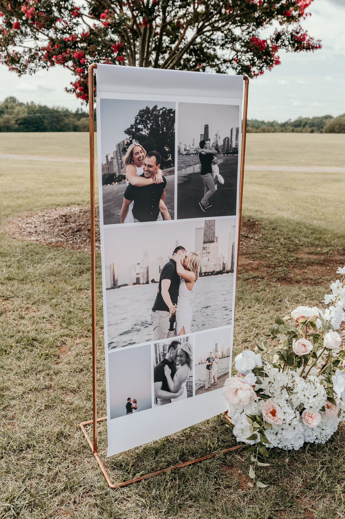 Floor Standing Printed Canvas Wedding Sign (with or without Stand)