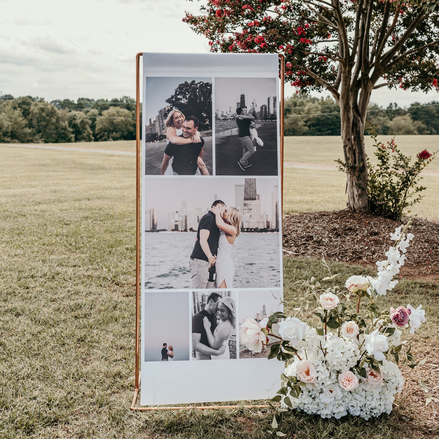 Floor Standing Printed Canvas Wedding Sign (with or without Stand)