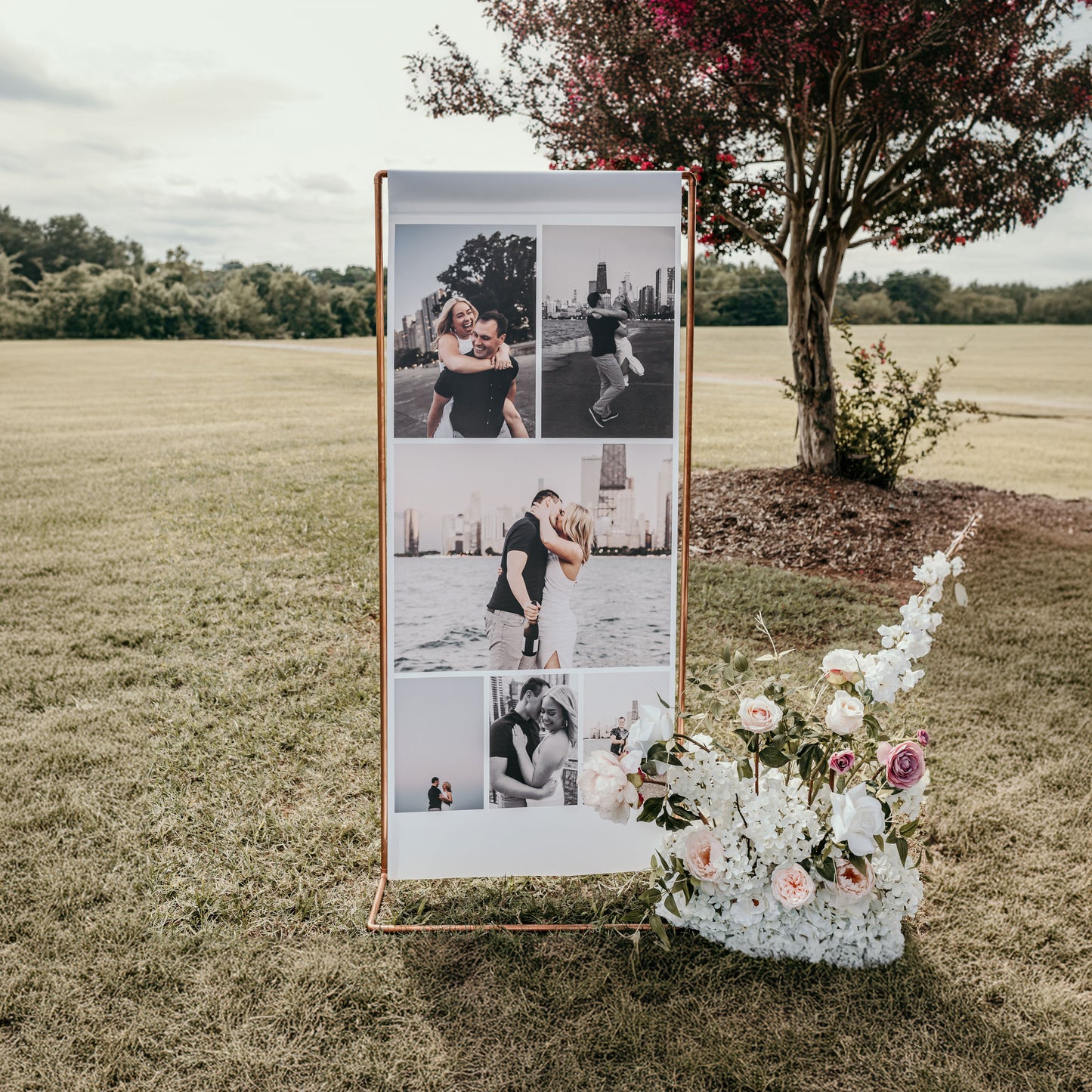 Floor Standing Printed Canvas Wedding Sign (with or without Stand)