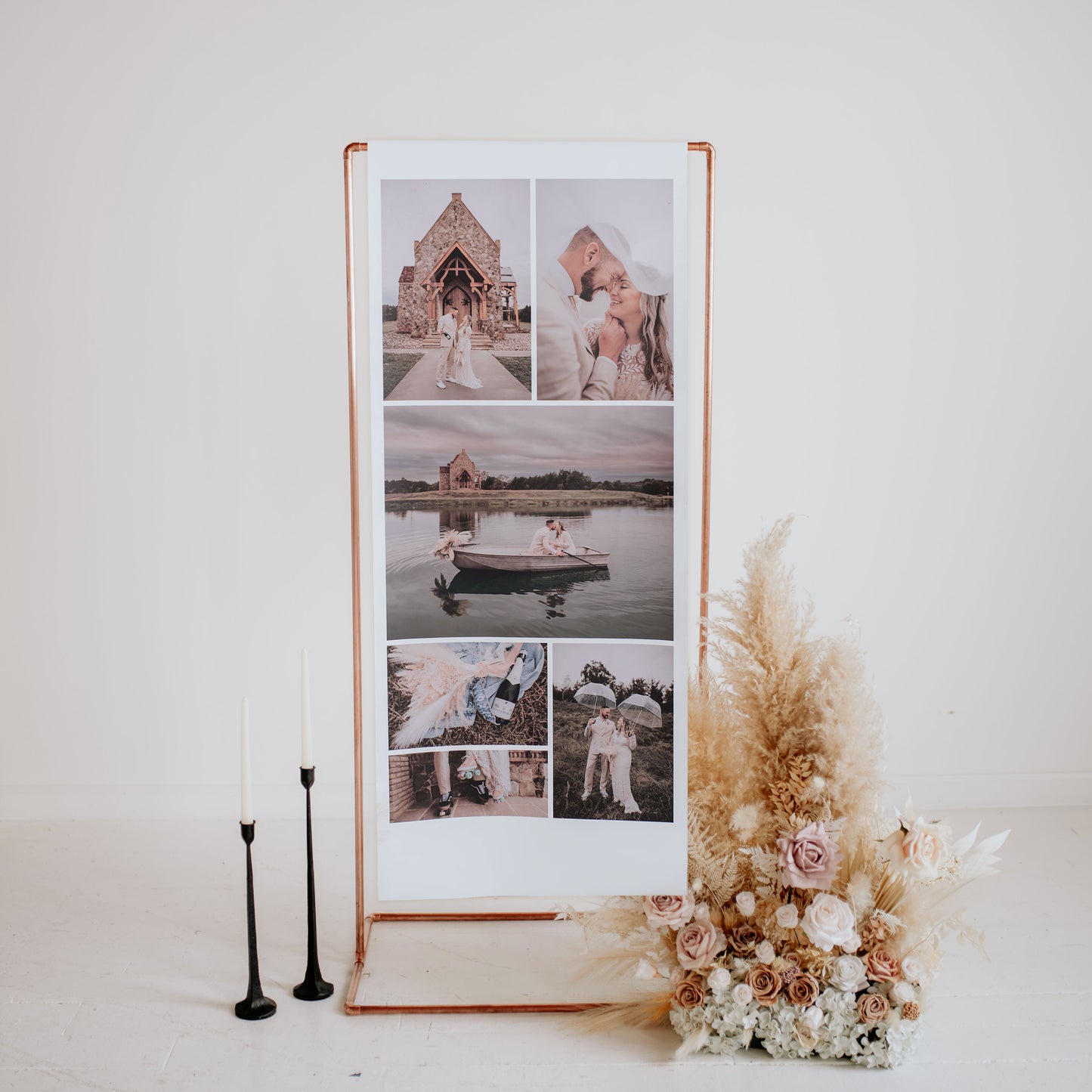 Floor Standing Printed Canvas Wedding Sign (with or without Stand)