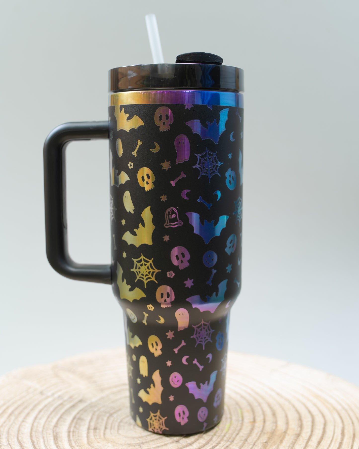 Halloween FULL WRAP DUPE Engraved 40oz Tumbler with Handle