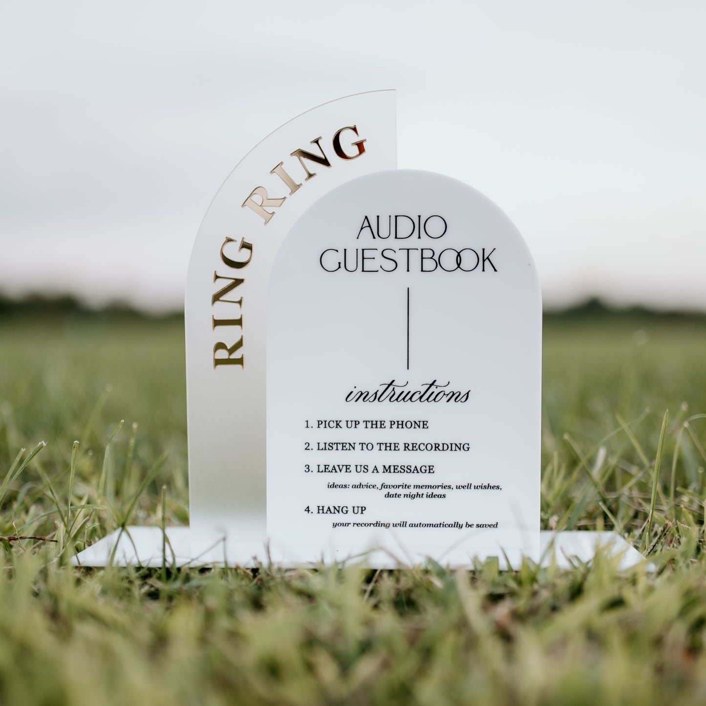 Audio Guestbook Acrylic Sign