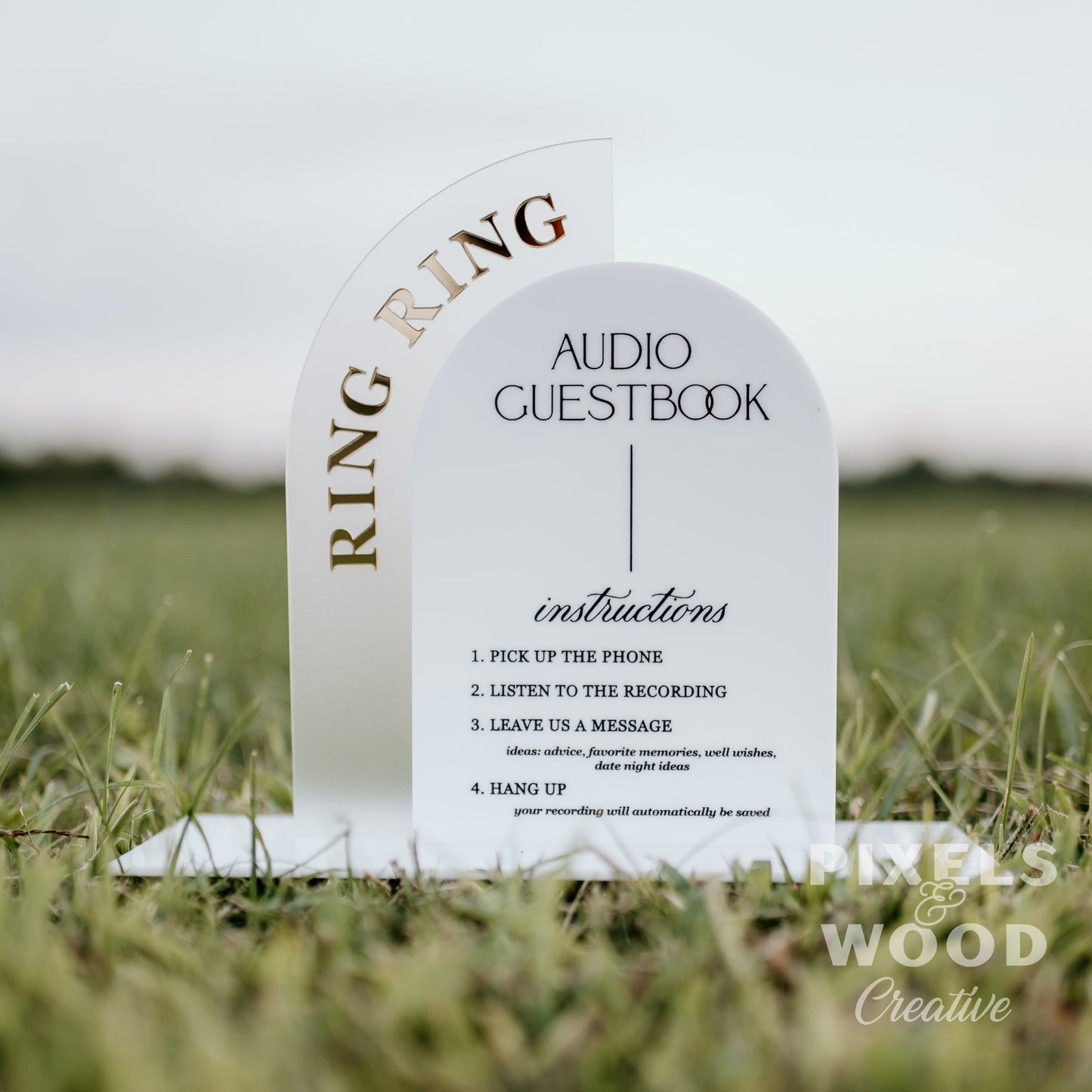 Audio Guestbook Acrylic Sign