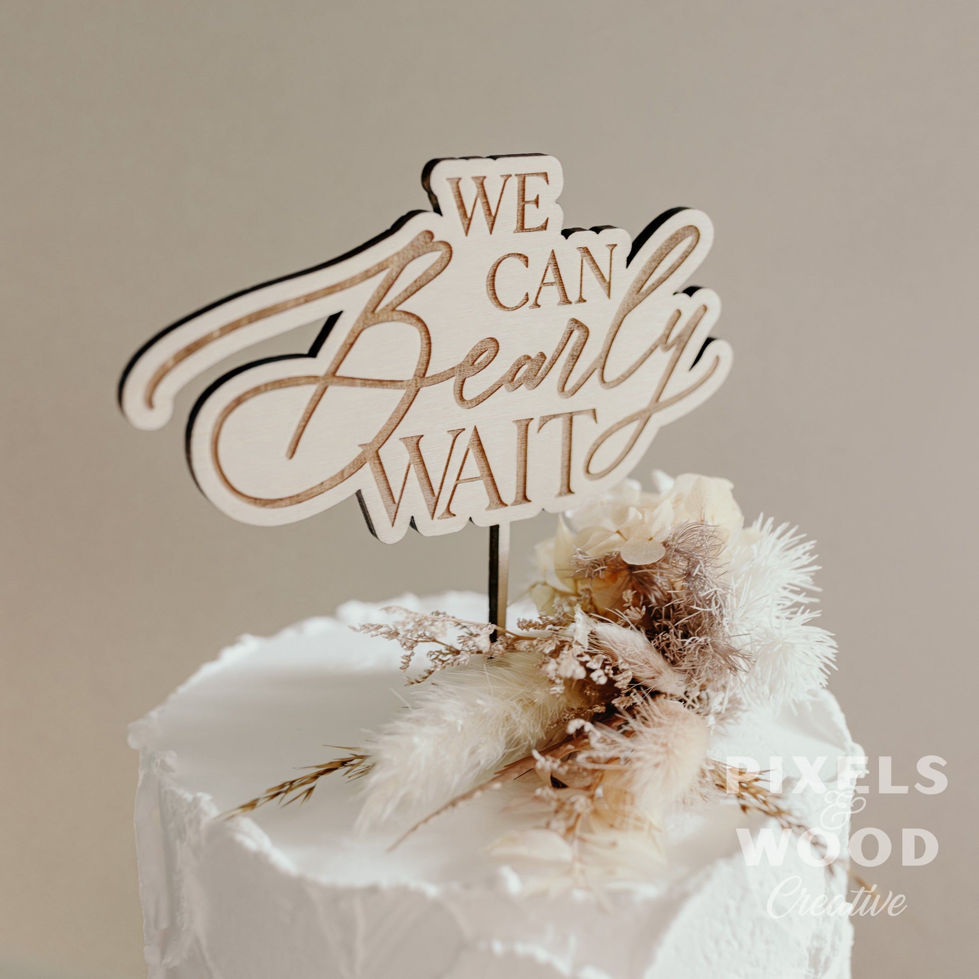 Custom Clear Acrylic Cake Topper, BIRCH HILL DESIGNS