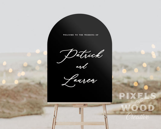 Acrylic Arch Wedding Sign
