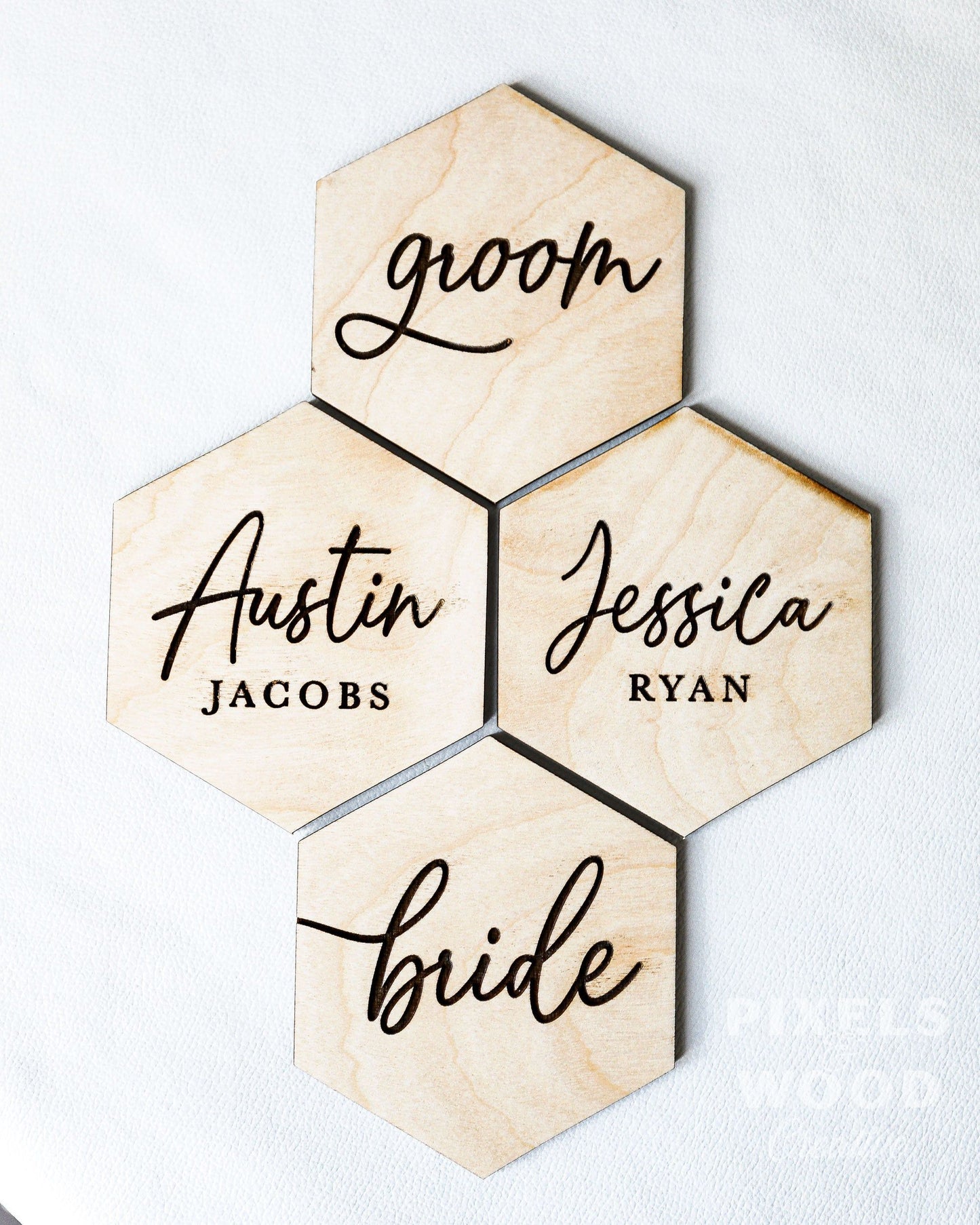 Laser Engraved Wood Place Settings